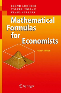 Mathematical Formulas for Economists