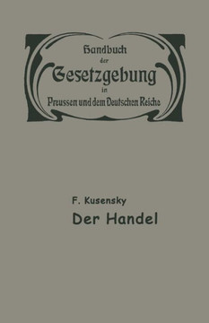 Handel Und Gewerbe: Der Handel
