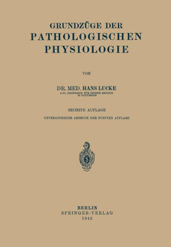 Grundz?ge Der Pathologischen Physiologie