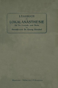 Lehrbuch Der Lokalan?sthesie F?r Studierende Und ?rzte
