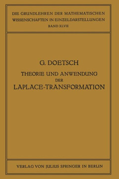 Theorie Und Anwendung Der Laplace-Transformation