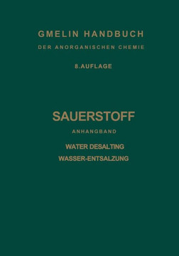 Sauerstoff: Anhangband Water Desalting Wasser-Entsalzung