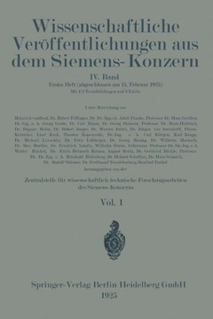 Wissenschaftliche Ver?ffentlichungen Aus Dem Siemens-Konzern