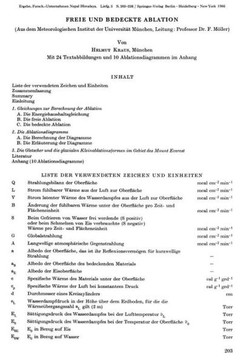 Freie Und Bedeckte Ablation