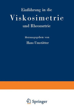 Einf?hrung in Die Viskosimetrie Und Rheometrie
