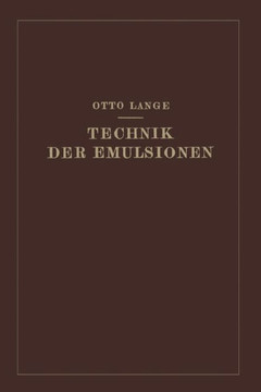 Technik Der Emulsionen