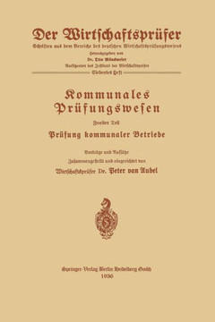 Kommunales Pr?fungswesen: Pr?fung Kommunaler Betriebe