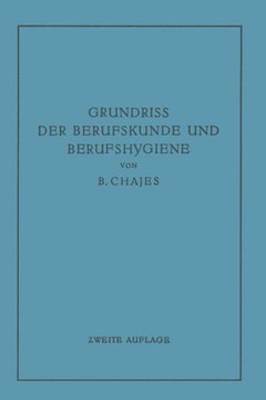 Grundriss Der Berufskunde Und Berufshygiene