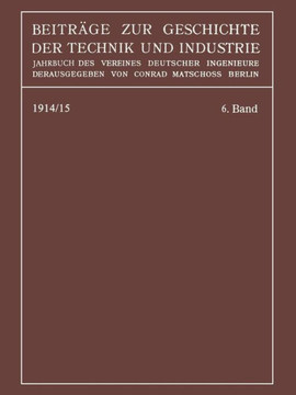 Beitr?ge Zur Geschichte Der Technik Und Industrie: Jahrbuch Des Vereines Deutscher Ingenieure