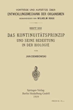 Das Kontinuit?tsprinzip Und Seine Bedeutung in Der Biologie