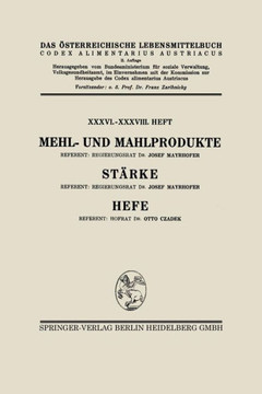 Mehl- Und Mahlprodukte. St?rke. Hefe