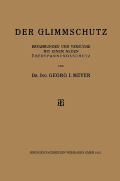 Der Glimmschutz: Erfahrungen Und Versuche Mit Einem Neuen ?berspannungsschutz