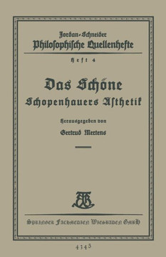 Das Sch?ne: Schopenhauers ?sthetik