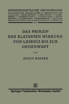 Das Prinzip Der Kleinsten Wirkung Von Leibniz Bis Zur Gegenwart