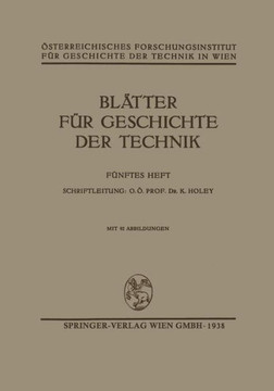 Bl?tter F?r Geschichte Der Technik