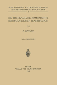 Die Physikalische Komponente Der Pflanzlichen Transpiration