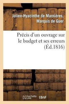 Pr??is d'Un Ouvrage Sur Le Budget Et Ses Erreurs