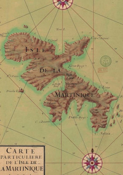 Carnet Lign??Carte de la Martinique, 1753