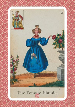 Carnet Lign??Cartomancie, Femme Blonde, 18e Si??le