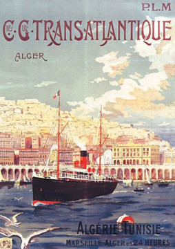 Carnet Lign??Affiche Transatlantique Alger