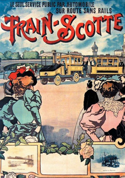Carnet Lign??Affiche Train-Scotte Automobile