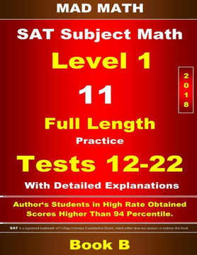2018 SAT Subject Level 1 Book B Tests 12-22
