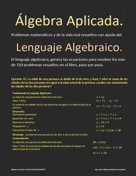 ??gebra Aplicada.: Generaciones y soluciones de ecuaciones a partir de problemas matem??icos.