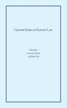 Current Issues in Korean Law
