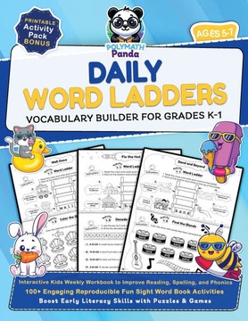 Daily Word Ladders and Vocabulary Builder for Grades K-1: Interactive Kids Weekly Workbook to Improve Reading, Spelling, and Phonics 100+ Engaging Rep