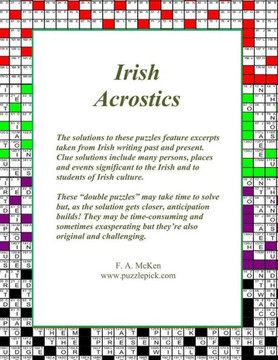 Irish Acrostics Irish Acrostics