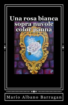 Una rosa bianca sopra nuvole color panna
