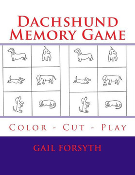 Dachshund Memory Game: Color - Cut - Play