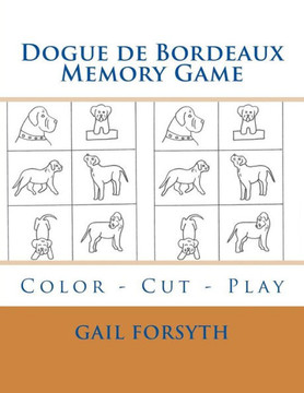 Dogue de Bordeaux Memory Game: Color - Cut - Play