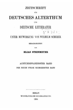 Zeitschrift f?r deutsches altertum und deutsche litteratur