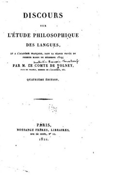 Discours sur l'etude philosophique des langues