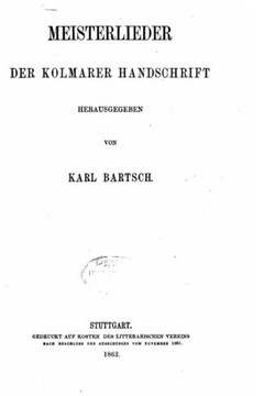 Meisterlieder der Kolmarer Hanschrift
