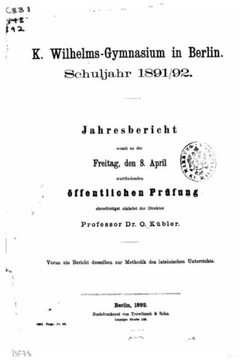 Jahresbericht ?ber das Schuljahr Ostern