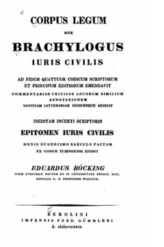 Corpus legum sive Brachylogus iuris civilis