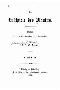 Die lustspiele des Plautus