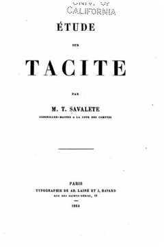 ?tude Sur Tacite ?tude Sur Tacite