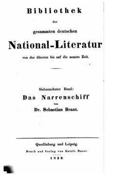 Das Narrenschiff Von Dr. Sabastian Brant