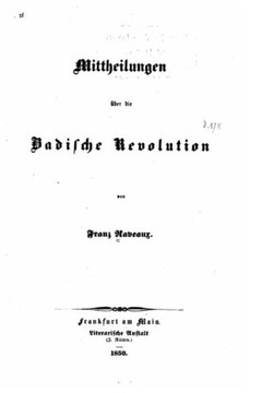 Mittheilungen ?ber die badische revolution