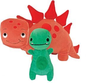 Tiny T. Rex and Pointy Plush Pair: 12.5