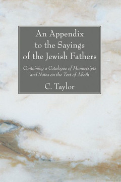 An Appendix to the Sayings of the Jewish Fathers