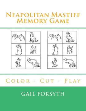 Neapolitan Mastiff Memory Game: Color - Cut - Play