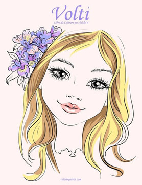 Volti Libro Da Colorare Per Adulti 4 (Italian Edition)