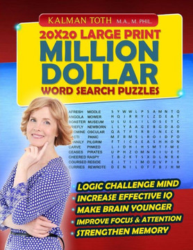 20x20 Large Print Million Dollar Word Search Puzzles - Large Print