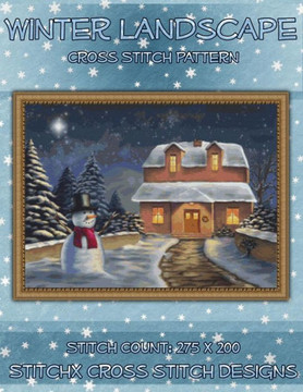 Winter Landscape Cross Stitch Pattern