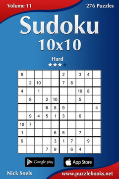 Sudoku 10x10 - Hard - Volume 11 - 276 Puzzles