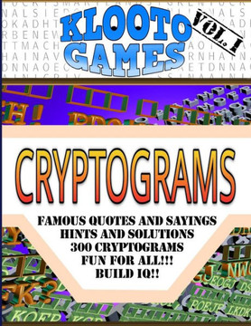 KLOOTO Games CRYPTOGRAMS: Volume I - Large Print